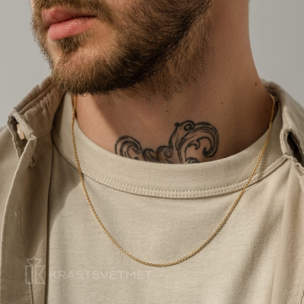 Цепь из желтого золота 585, плетение «Якорь»